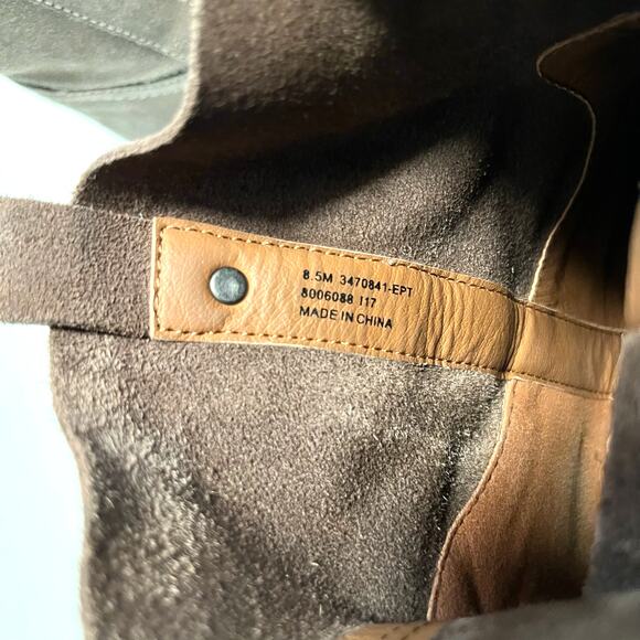 Frye & Co Bootie Size 8.5 Sarah Shortie Suede Leather Tan Pull On Ankle Boot - Picture 9 of 10